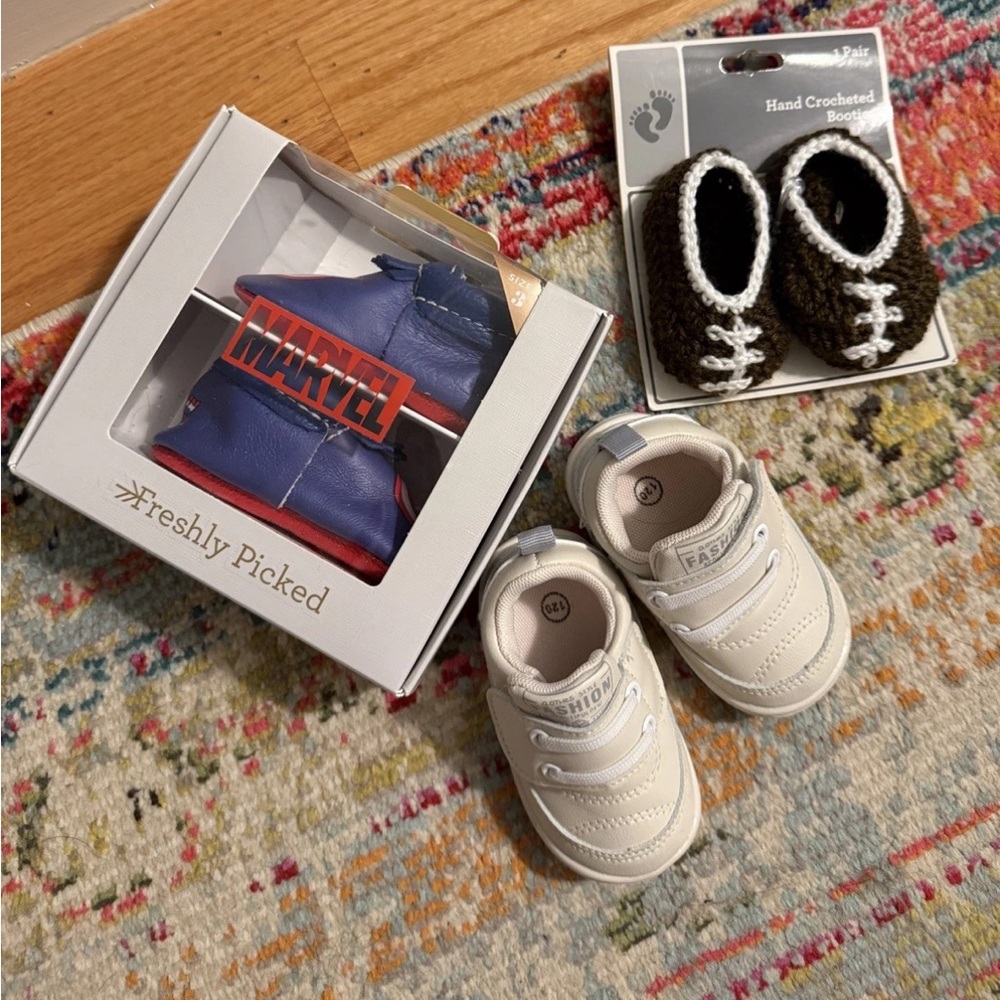 Marvel Blue and Red Baby Shoes